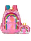 Kit Arco-íris Mochila de Costas + Lancheira Térmica