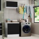 Kit Área De 60 Cm Com Armário E Balcão Branco/preto