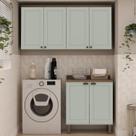 Kit Área de Serviço com 3 Módulos com Portas Provençais para Lavanderia 100% Mdf