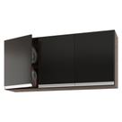 Kit área De Serviço E Lavanderia Com 02 Armários Aéreo 120cm E 80cm 100% Mdf Preto - Abmaza