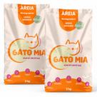 Kit Areia Higienica Biodegradavel Gato Mia 2kg Grao Grosso - Kit Areia Higienica Biodegradavel Gato Mia 2kg Grao Grosso -