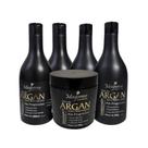 Kit Argan Pós Progressiva (2 Shampoo, 2 Condicionador, 1 Máscara) Maycrene