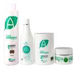 Kit Argila Branca Profissional 4 Passos Hidratação Intensiva