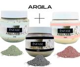 Kit Argilas para Skincare Verde, Rosa e preta Kit Argilas para Skincare Verde, Rosa e preta