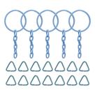 Kit Argola 23mm Para Chaveiro e Triângulo Terminal Azul 100 Unidades Kit Argola 23mm Para Chaveiro e Triângulo Terminal Azul 100 Unidades