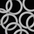 Kit Argolas Plásticas 50 Unidades Branca 4cm Para Artesanato Kit Argolas Plásticas 50 Unidades Branca 4cm Para Artesanato