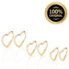 Kit Argolas Rommanel Feminina Para Primeiro Segundo Terceiro Furo Banhados Ouro 18k 527288