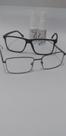 Kit Armação de Óculos para Grau em Metal Grafite e Acetato Preta , Limpa Lentes