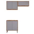 Kit Armário Aéreo Cozinha Compacta Áurea 160cm e Balcão