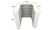 Kit Armário Closet Modulado M27 (colmeia, loja, Expositor, sapateira, roupa, organizador)