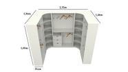 Kit Armário Closet Modulado M7 (colmeia, loja, Expositor, sapateira, roupa, organizador)