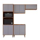 Kit Armário Cozinha Completa Áurea 230cm 9 Portas com Balcão Kit Armário Cozinha Completa Áurea 230cm 9 Portas com Balcão