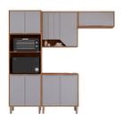 Kit Armário Cozinha Completa Celeste 230cm 9 Portas e Balcão Kit Armário Cozinha Completa Celeste 230cm 9 Portas e Balcão