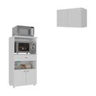 Kit Armário de Cozinha 2 Portas com Balcão Multiuso Multimóveis MP2238 Kit Armário de Cozinha 2 Portas com Balcão Multiuso Multimóveis MP2238