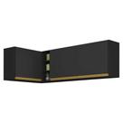 Kit Armário De Cozinha Aéreo Canto 90cm E Aéreo 120cm Veneza Multimóveis Mp2148 Preto-dourado Kit Armário De Cozinha Aéreo Canto 90cm E Aéreo 120cm Veneza Multimóveis Mp2148 Preto-dourado