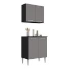 Kit Armário de Cozinha Aéreo com Balcão 70cm 4 Portas Pequim Multimóveis MP2380
