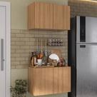 Kit Armário de Cozinha Aéreo e Balcão 2 Portas Multimóveis MP2163
