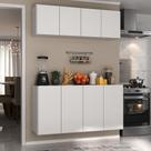 Kit Armário de Cozinha Aéreo e Balcão 4 Portas Multimóveis MP2162