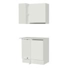 Kit Armário de Cozinha de Canto 100% MDF 2 Portas e Nicho Smart Madesa