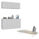 Kit Armário de Lavanderia Aéreo com Balcão e Tábua de Passar 4 Portas Multimóveis MX5065