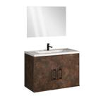 Kit Armário para Banheiro c/ Bancada e Espelho Full Corten 63 cm Kit Armário para Banheiro c/ Bancada e Espelho Full Corten 63 cm