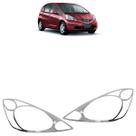 Kit Aro Moldura Farol Principal Fit 2009 2010 2011 Cromado