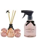 Kit Aromas Palmarosa, Aromatizante Roupa, Mini Difusor e Sachês Casa Del Grande