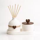 Kit aromatizador decorativo com bandeja e porta objetos Kit aromatizador decorativo com bandeja e porta objetos