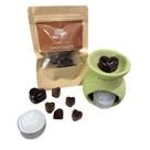 Kit Aromatizador Rechaud + Wax Melts + Vela Rechaud Lar Fresh - Verde