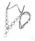 Kit Arreamento Preto Premium Completo Com Cabeçada De Argola Dupla Chapeada + Peitoral Argolado