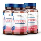 Kit Articus 500mg 60 Caps Suporte para Cartilagem e Ossos com Calcio e Vitamina D - 3 POTES