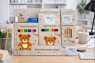 Kit Artístico Fofy com 29 peças do Panda e do Ursinho Personagem:Ursinho