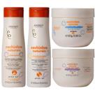 Kit Arvensis Cachinhos Naturais Linha Infantil 4 Produtos Completo Vegano Sem Sulfato Hidratante
