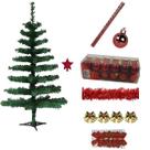 Kit Árvore De Natal Verde Decorada Com Enfeites 53 Itens 60cm 40 Galhos