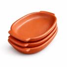 Kit Assadeira Travessa Cerâmica Para Servir Porção Arroz 3un Terracota