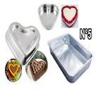 Kit Assadeiras, Forma Retangular Alta Grande 44cm + Forma Coração Ballerine + Forma Coração Liso