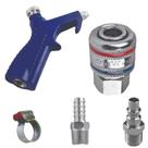 Kit Assoprador Bico Limpeza Engate Rápido Espigão Pino