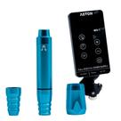 Kit Aston Pen Create Azul + Fonte Aston Ma-1 Tatuagem