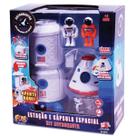 Kit Astronauta Estação e Cápsula Espacial Com Figuras Fun