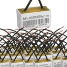 Kit atacado 50 capacitor 2 fios quadrado 6uf x 250 400v tri