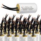 Kit atacado 50 capacitor 6x250v 2 fios metalizado tri Kit atacado 50 capacitor 6x250v 2 fios metalizado tri