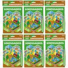 Kit Atacado 6 Livros Iguais Dinossauros Adesivos 3D Cenários Para Montar Infantil Revenda