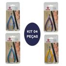 Kit Até 04 Alicate De Cutícula Mundial Sandy + Lixa Cores Sortidas