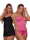 Kit Até 2 Short Dolls Liganete Premium Pijama Leve e Fresquinho para Noites Confortáveis com Alças Finas Reguláveis Kit Até 2 Short Dolls Liganete Premium Pijama Leve e Fresquinho para Noites Confortáveis com Alças Finas Reguláveis