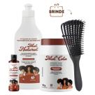 Kit Ativador 1L +Mel Cola 1kg +Óleo Mel Natural 60ml Trihair