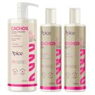 Kit Ativador 1L, Shampoo e Condicionador Cachos 300ml Apice Kit Ativador 1L, Shampoo e Condicionador Cachos 300ml Apice