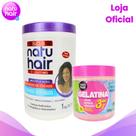 Kit Ativador de Cachos Cachos Intensos 1kg Gelatina 3 em 1 Modeladora de Cachos Natuhair 500g