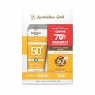 Kit Australian Gold - Protetor Solar Corporal FPS50 + Protetor Solar Facial Antipoluição FPS50 Kit Australian Gold - Protetor Solar Corporal FPS50 + Protetor Solar Facial Antipoluição FPS50