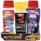 Kit Auto Care Shampoo Silicone Limpa Pneus