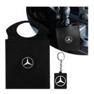 Kit Automotivo Porta Lixo Lixeirinha Lixinho + chaveiro- C180, GLA200 - PVC